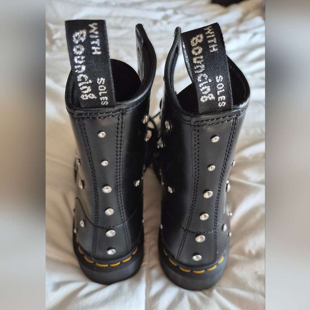 Doc Martens 1460 Swarovski Studded Boots - Picture 4 of 6